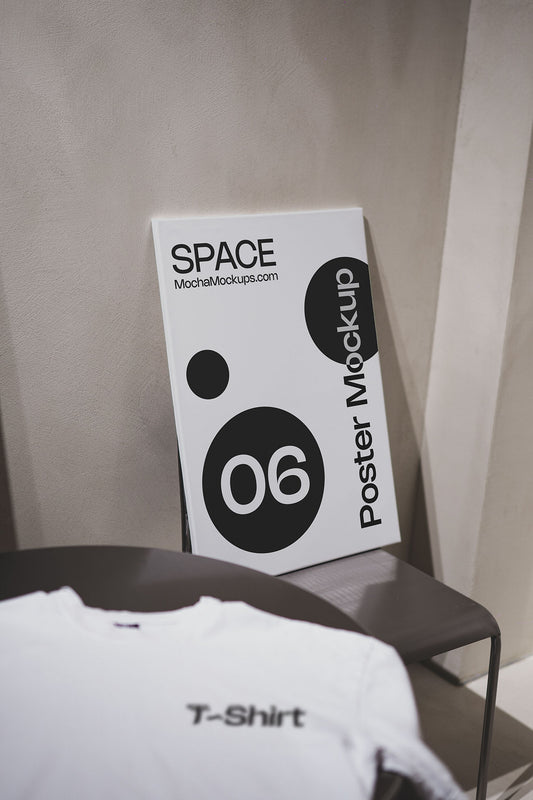 Space Poster + Shirt Mockup 06